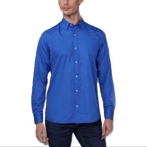 STATEMENTS LONG SLEEVE BROADCLOTH BUTTON DOWN SHIRT XL NWT BLUE 17 1/2 36/37